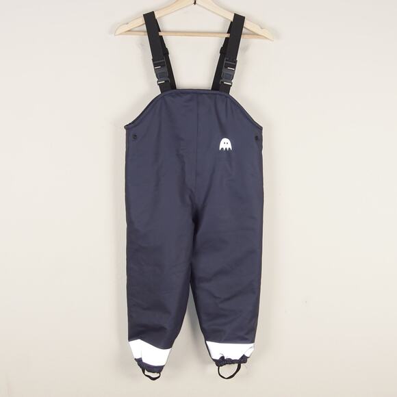 Stutterheim Winter Waterproof Shell Bib Blue Pants Kids Sz 6 - 7 - Picture 1 of 13